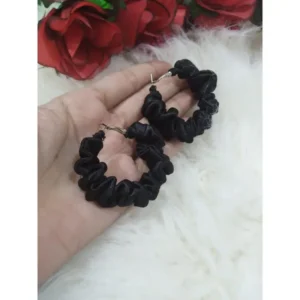 Silk Scrunchies Hoop Earrings