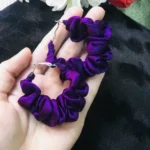 Silk Scrunchies Hoop Earrings