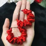 Silk Scrunchies Hoop Earrings